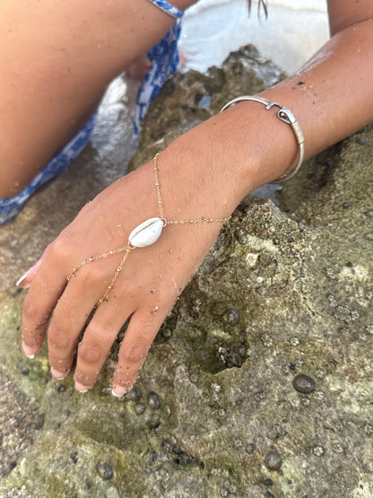 Cowrie hand chain