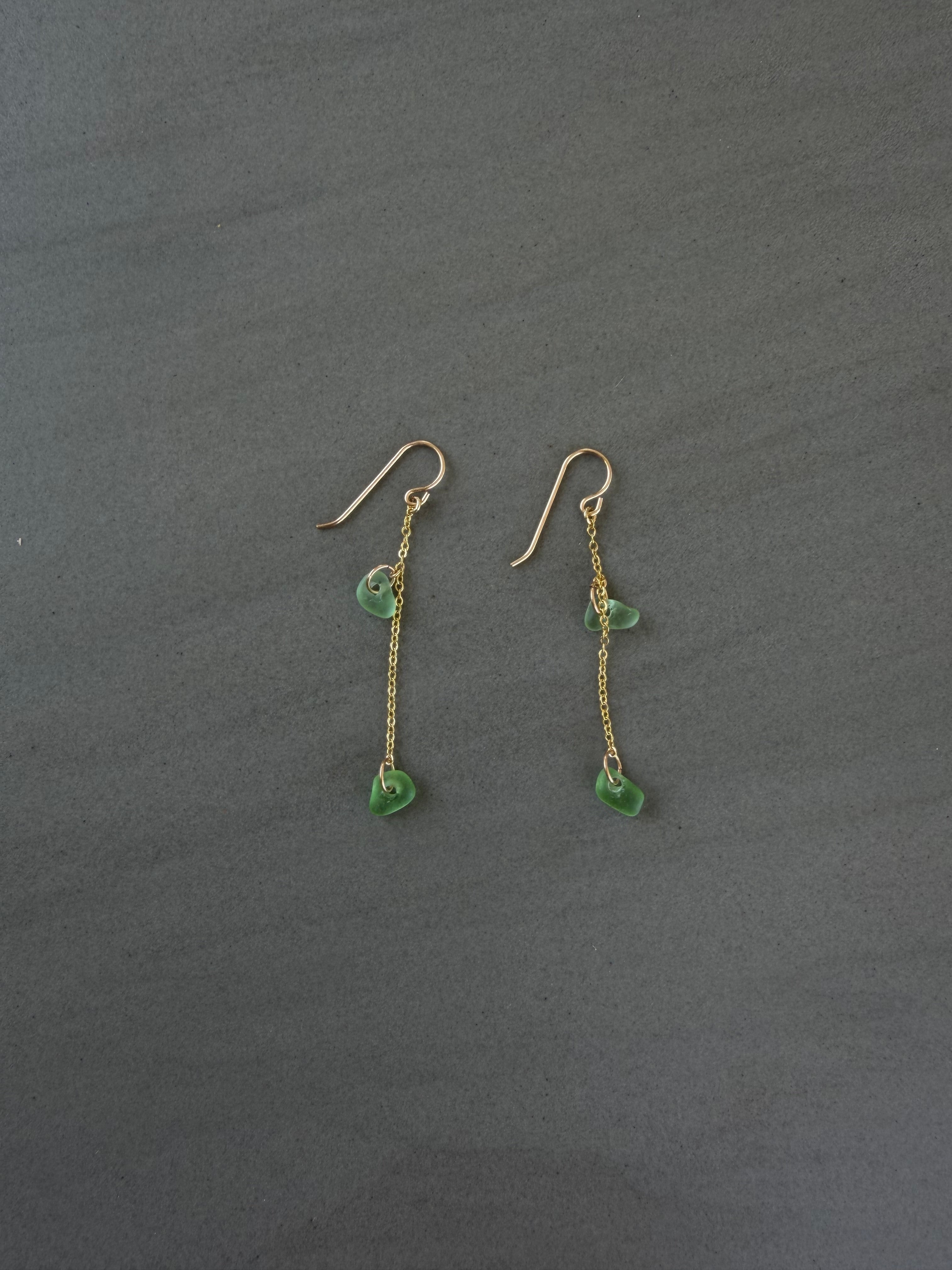Drift green earrings