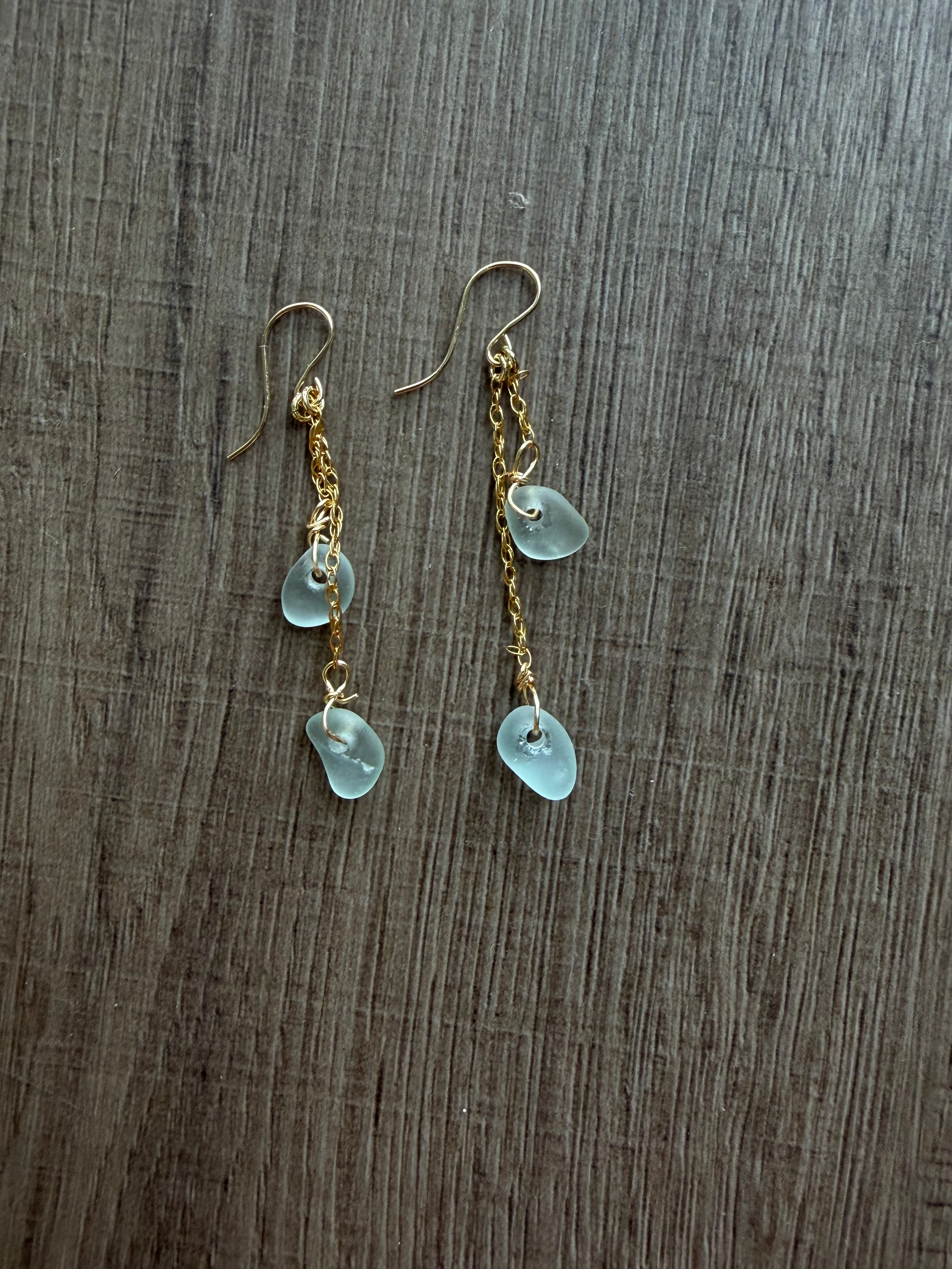 Sea glass earrings