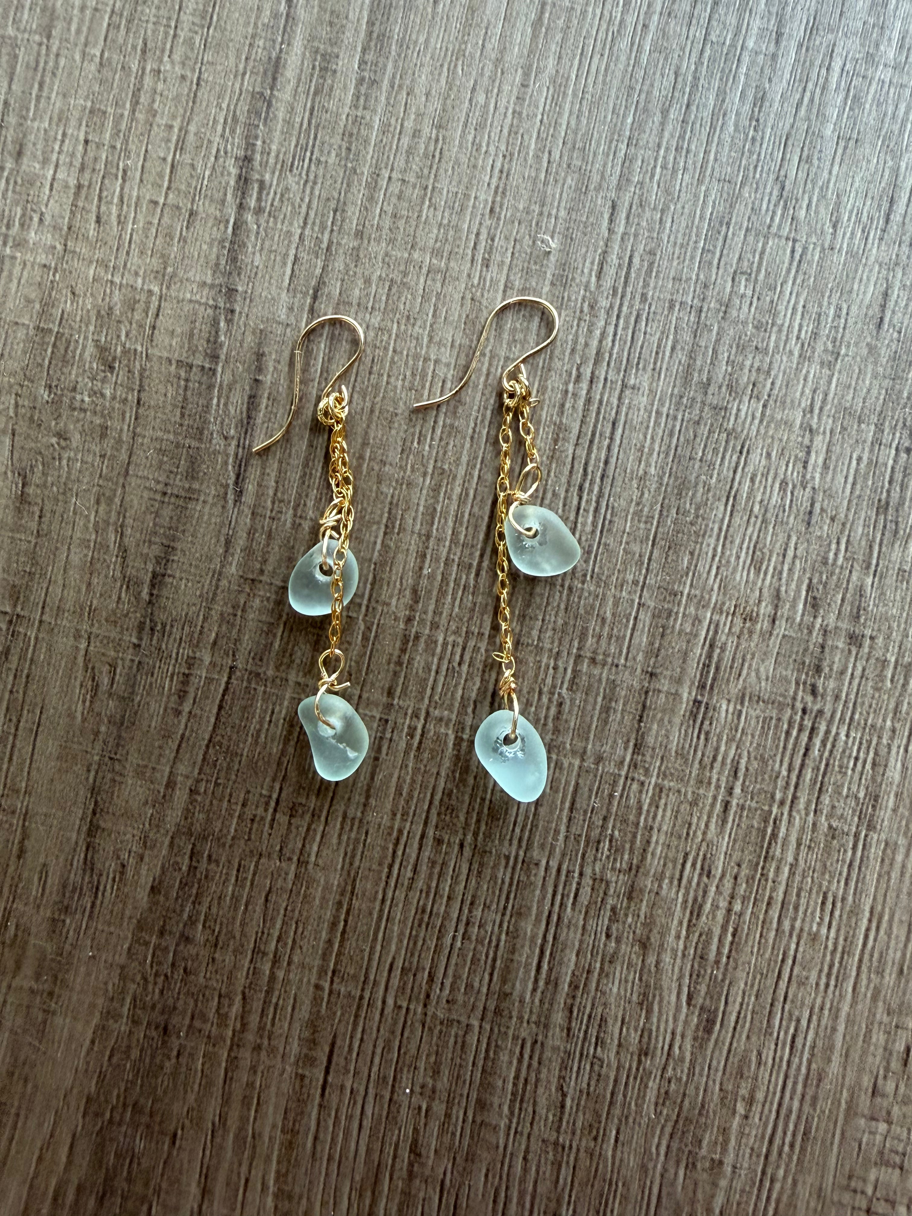 Sea glass earrings
